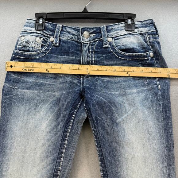 Miss Me Jeans Women's 28 Blue Boot Cut Embroidered M Pockets Western Classic - Picture 12 of 15